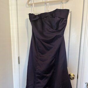 Strapless Cuff Neckline and Corset Back Purple Size 20